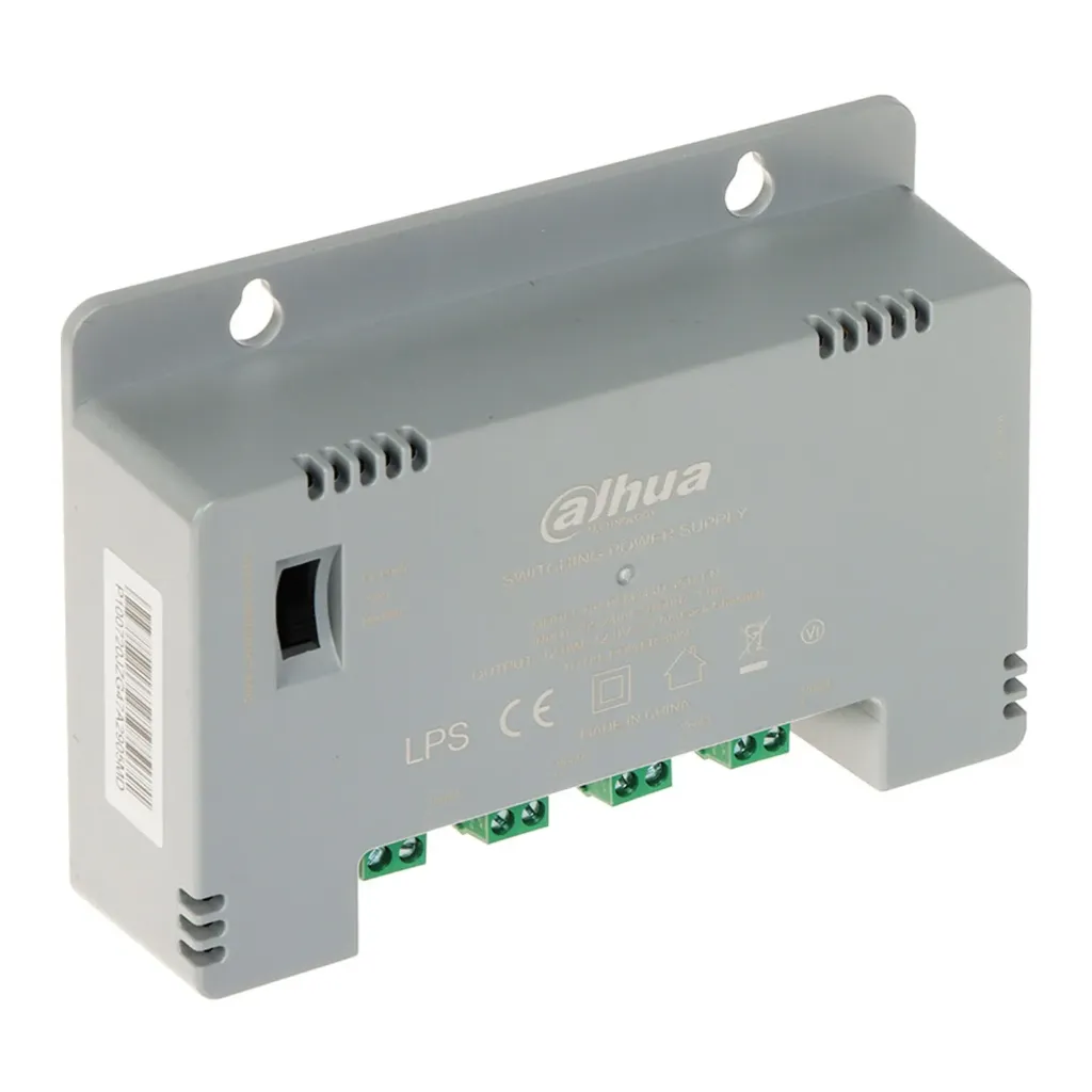 [011153] [DH-PFM344D-4CH-US-V2] Dahua - Fuente de Poder con Distribuidor para 4 Canales 12V 2 Amp 30W Voltaje de Salida Ajustable de 12V/13.5V/15V Protección de Voltaje Protección Contra Fuego V-0 Certificación FCC