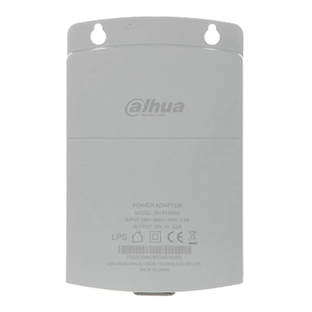 [DH-PFM300] Dahua - Fuente de Poder Impermeable DC 12V 2 Amp Montaje en Pared Voltaje de Entrada AC180-264V Protección de Carga de Voltaje
