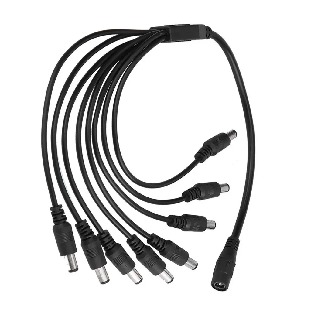 [011157] [DH-PFM979-1S8P] Dahua - Cable Divisor de Energía DC de 5.5 mm × 2.1 mm Tipo Splitter (1 hembra a 8 machos)