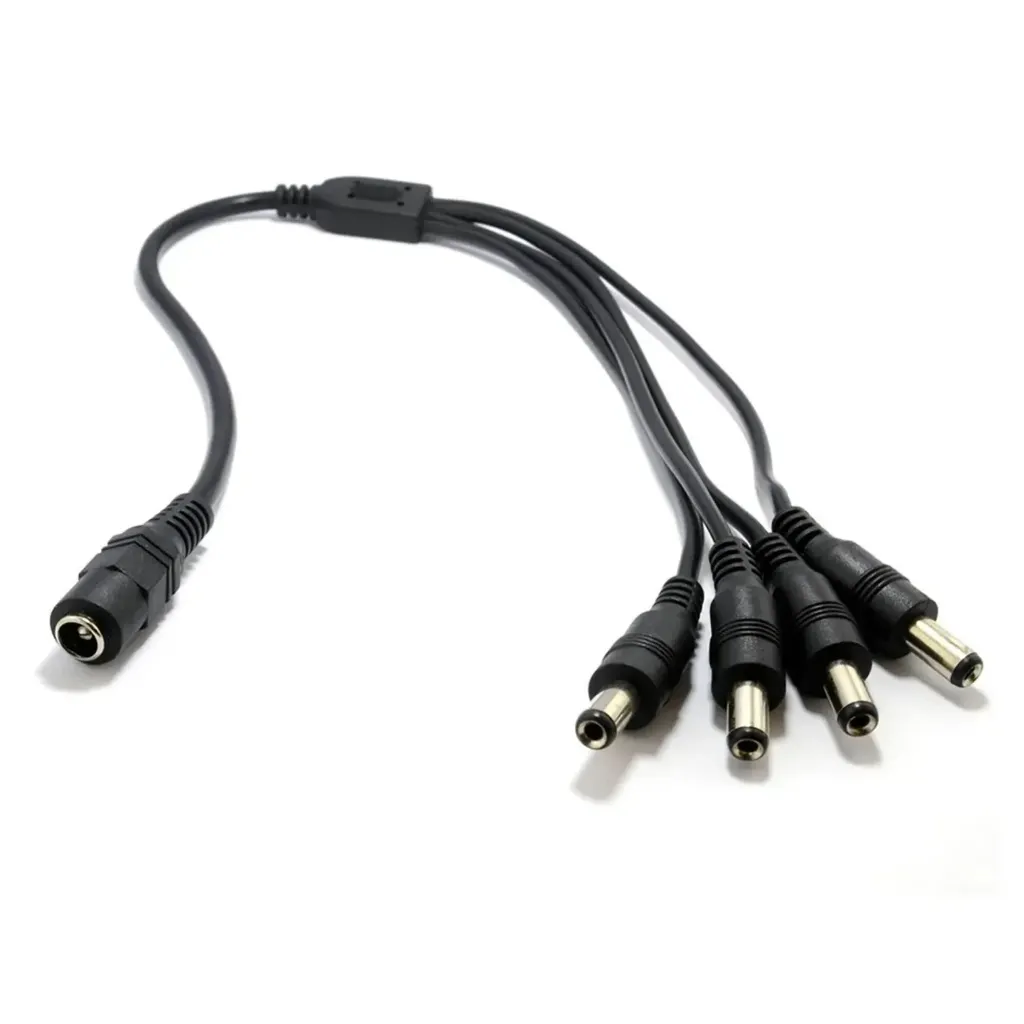 [011158] [DH-PFM979-1S4P] Dahua - Cable Divisor de Energía DC de 5.5 mm × 2.1 mm Tipo Splitter (1 hembra a 4 machos)