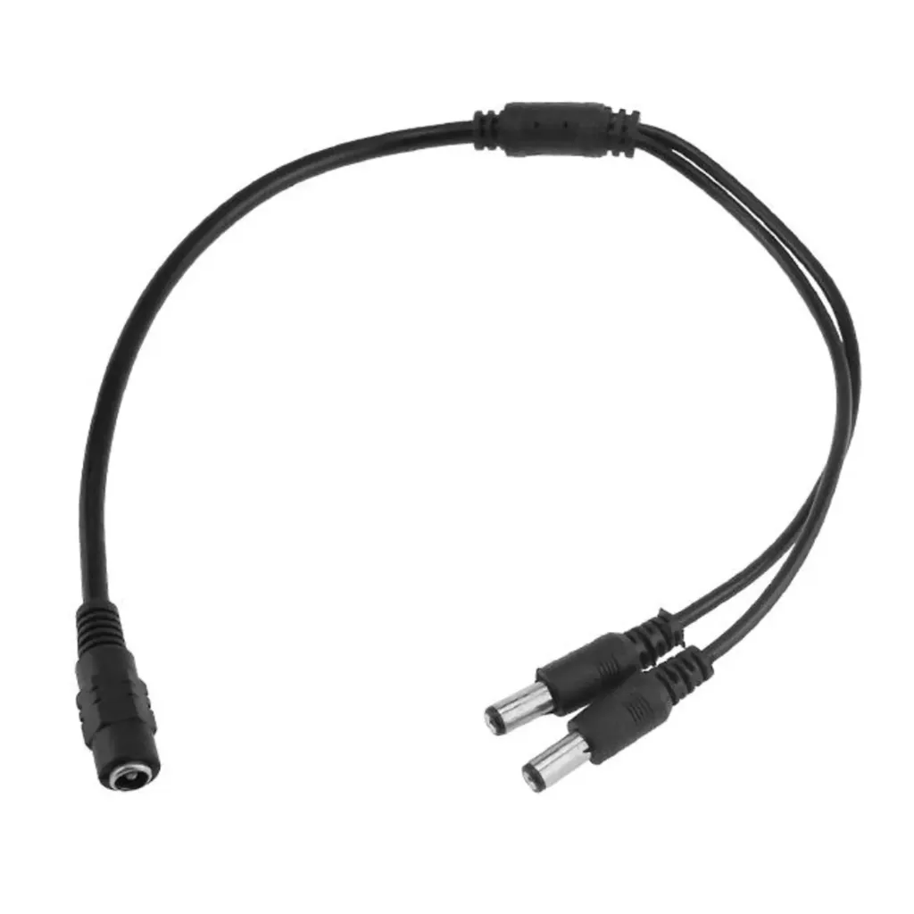 [011159] [DH-PFM979-1S2P] Dahua - Cable Divisor de Energía DC de 5.5 mm × 2.1 mm Tipo Splitter (1 hembra a 2 machos)