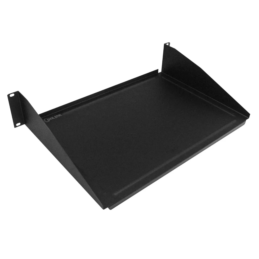 [020014] [B-19X12-2U-L] Onlink - Bandeja 19" Lisa 19x12 [2U] para Montaje en Rack [Negro]