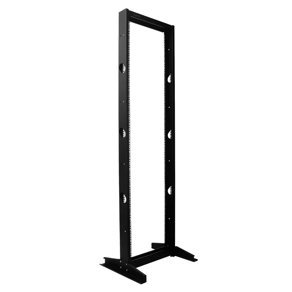 [020033] [R-42U-A2P] Onlink - Rack de Piso [42U] Abierto 2 Postes 2.10 Metros [Negro]