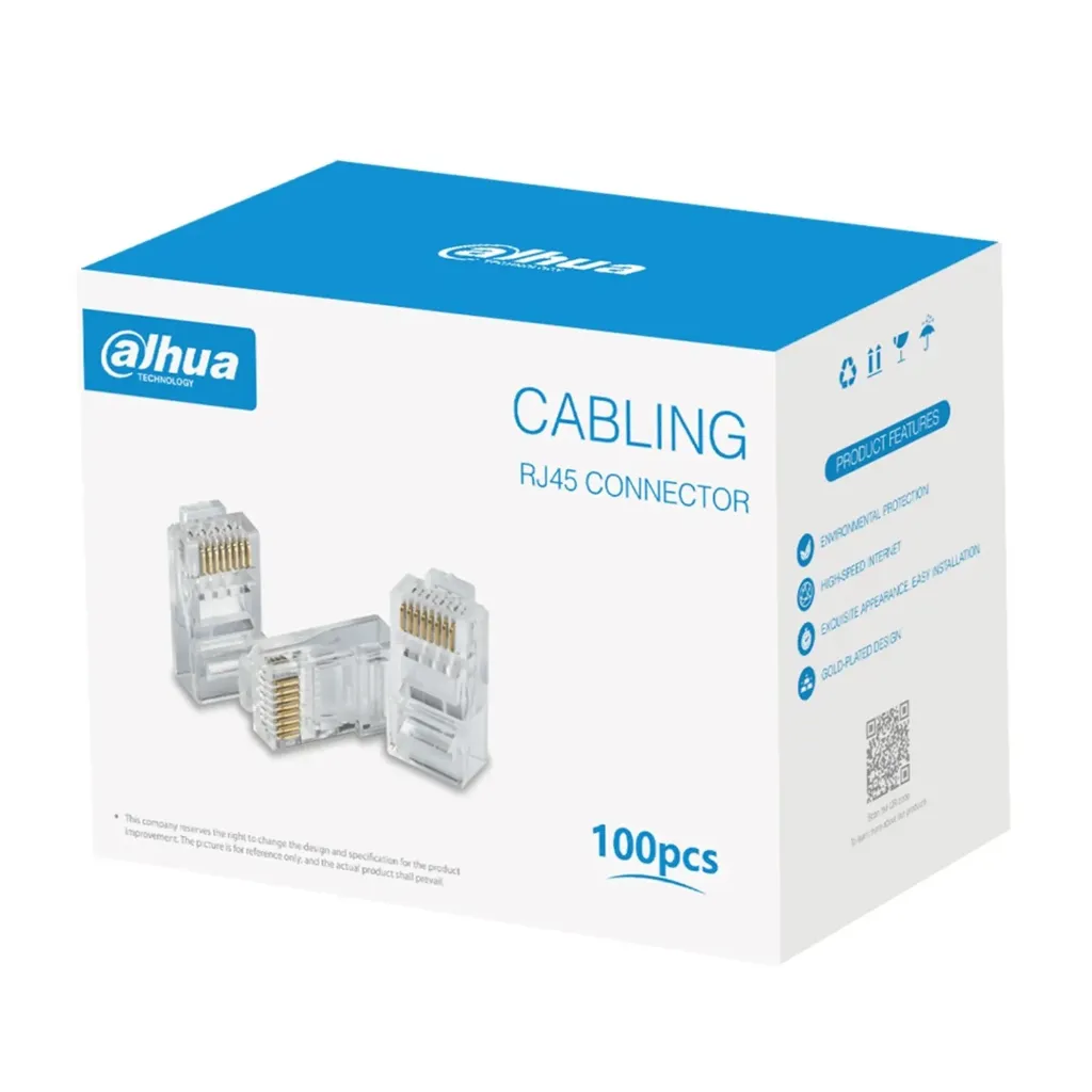 [021694] [DH-PFM976-631] Dahua - Conector RJ45 CAT6 CAT6 (Categoria 6) 15U 24 AWG a 26 AWG [100 Unidades]