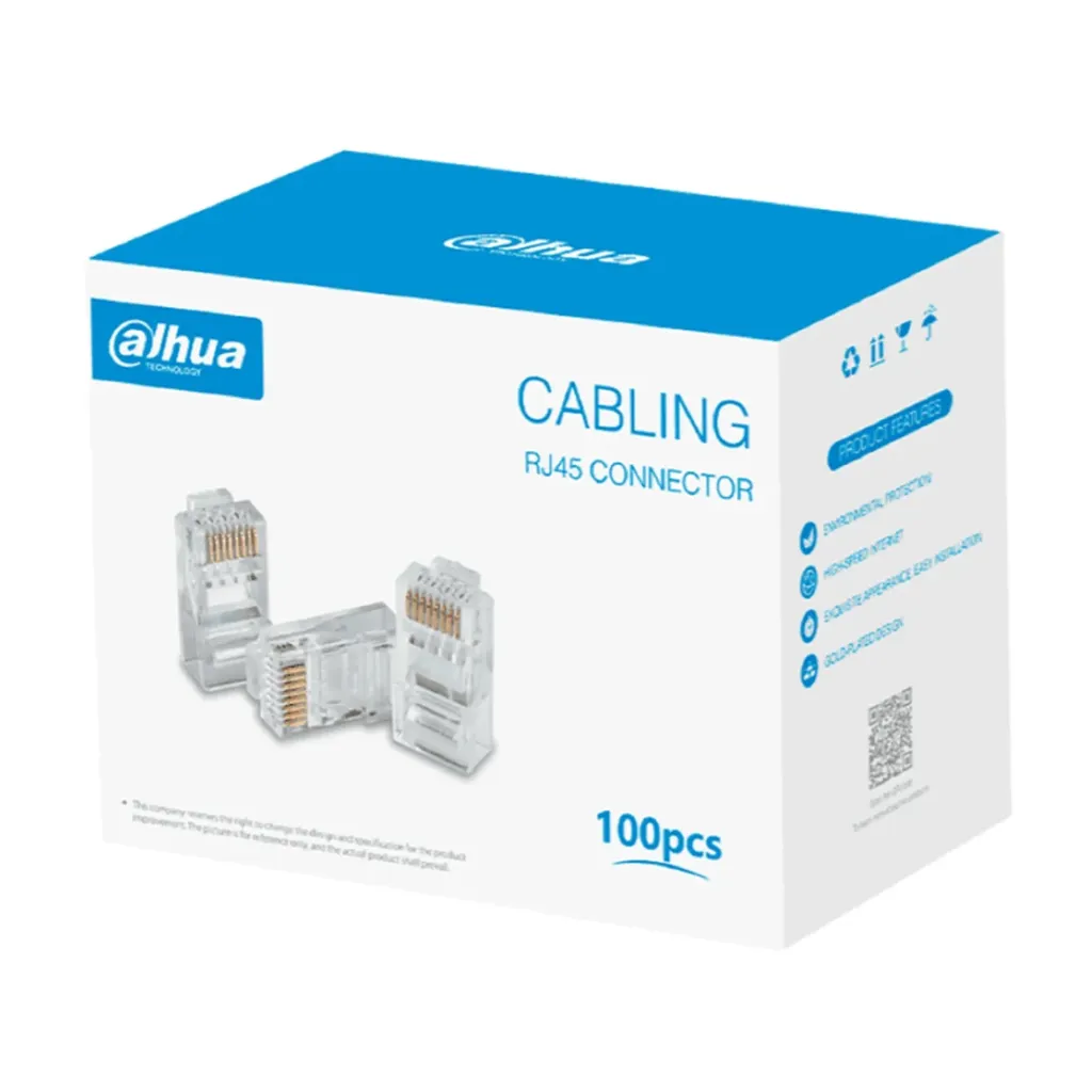 [021790] [DH-PFM976-531] Dahua - Conector RJ45 CAT5e (Categoria 5e) 15U 24 AWG a 26 AWG [100 Unidades]