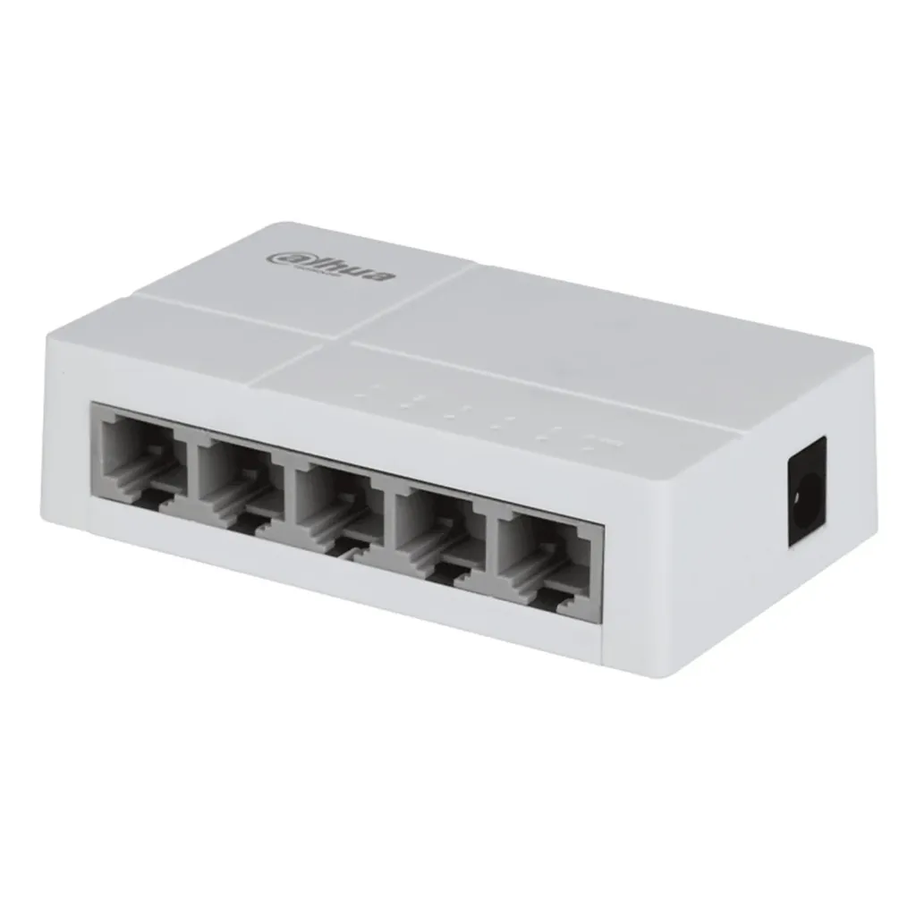 [021795] [DH-SF1005L] Dahua - Switch para Escritorio con 5 Puertos (10/100 Mbps) Carcasa Plástica [No Administrable]