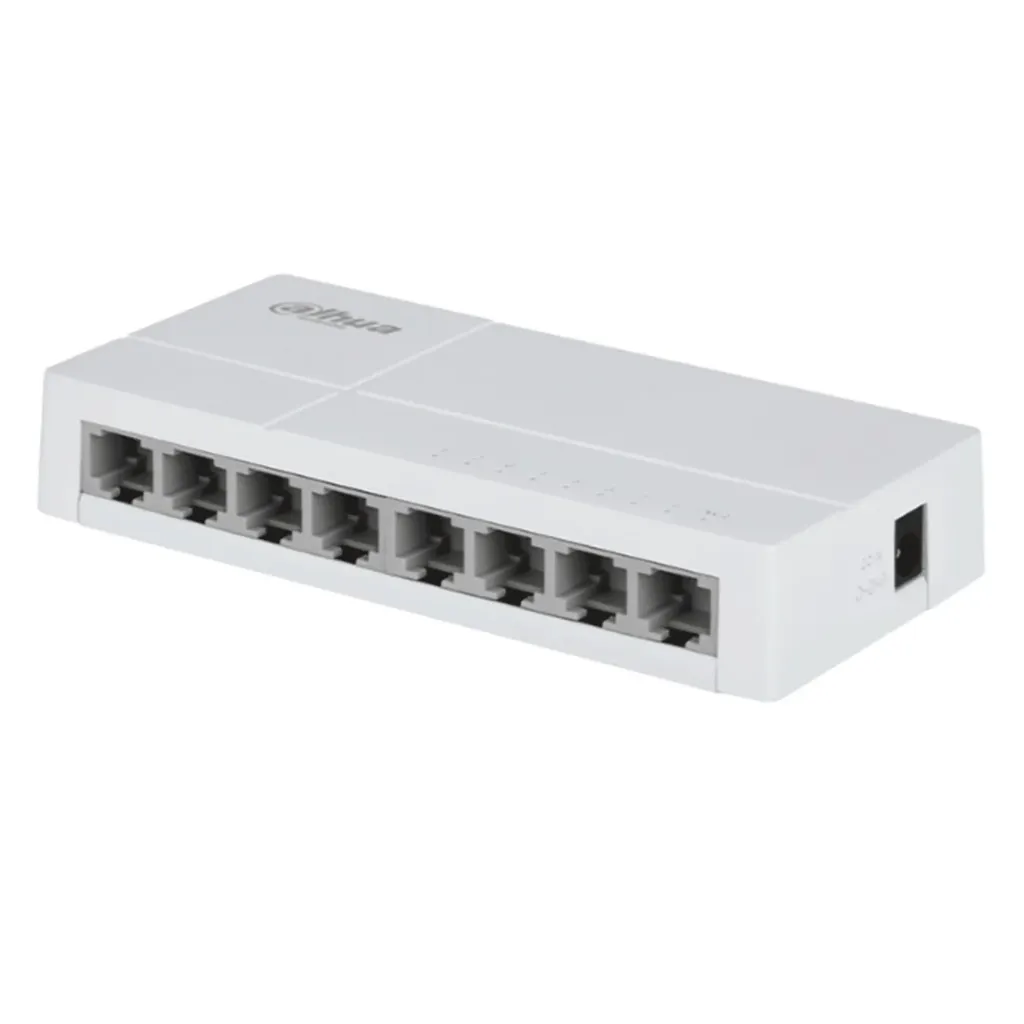 [021796] [DH-SF1008L] Dahua - Switch para Escritorio con 8 Puertos (10/100 Mbps) Carcasa Plástica [No Administrable]