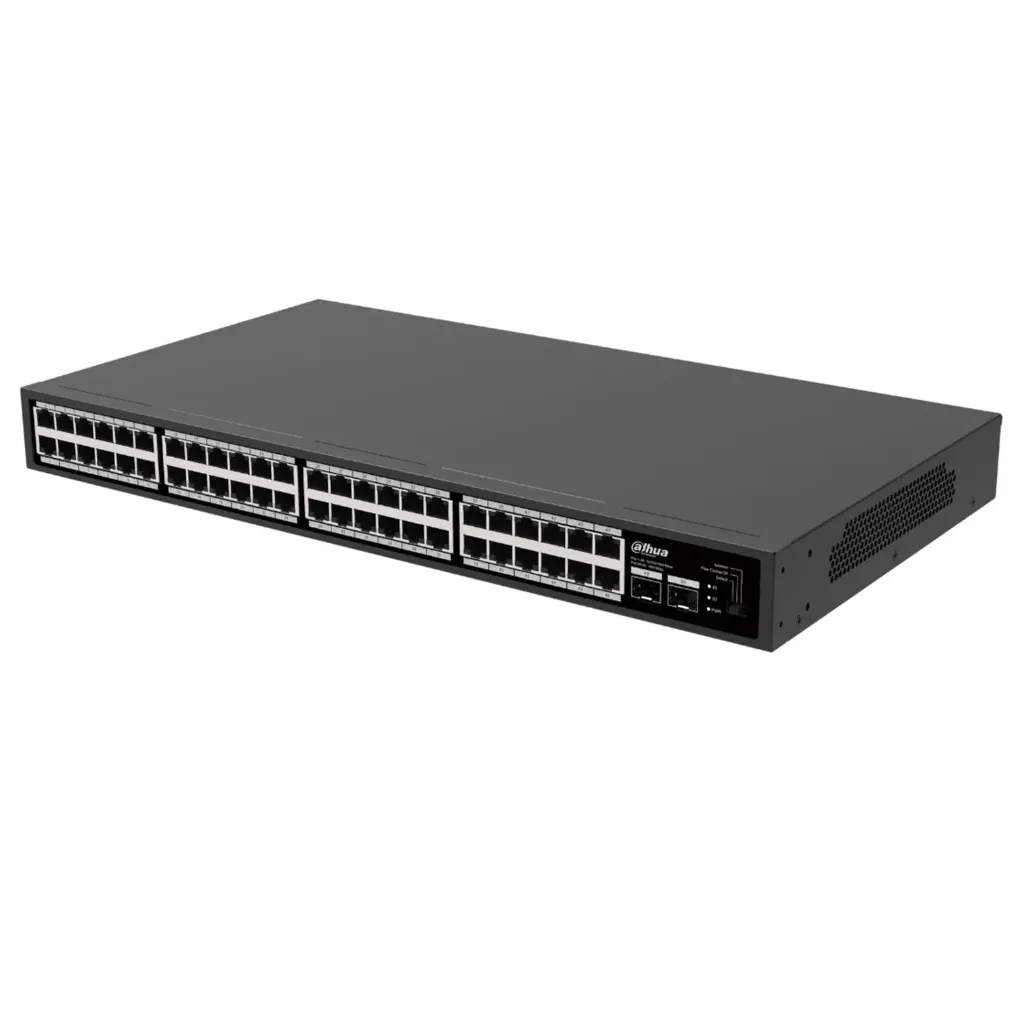 [021855] [DH-SG1050] Dahua - Switch para Montaje en Rack con 50 Puertos (Gigabit) y 2 Puertos SFP (1000 Mbps) Carcasa Metalica [No Administrable]