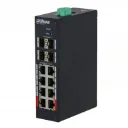 [DH-HS4412-8ET-96] Dahua - Switch Cloud L2 Industrial PoE de 12 Puertos con 8 Puertos RJ-45 PoE (10/100 Mbps) y 4 Puertos SFP Uplink (1000Mbps) Gestión en Nube Carcasa Metálica Total PoE 96W [Administrable]