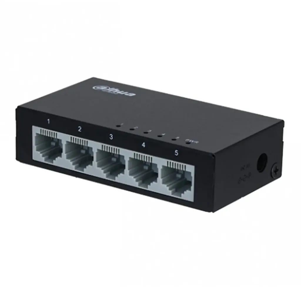 [DH-PFS3005-5ET] Dahua - Switch para Escritorio con 5 Puertos (10/100 Mbps) Carcasa Metálica [No Administrable]