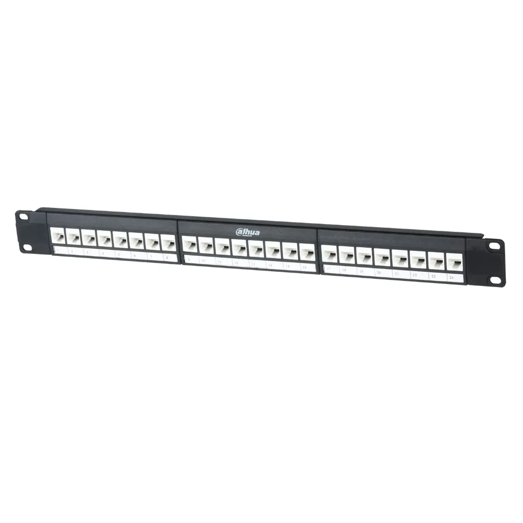 [DH-PFM3973M-6U-24] Dahua - Patch Panel CAT6 (Categoria 6) 24 Puertos 19" 1U (Admite Cables Sólidos o Trenzados de 22 a 26 AWG) Compatible con Configuraciones de Cableado T568A y T568B