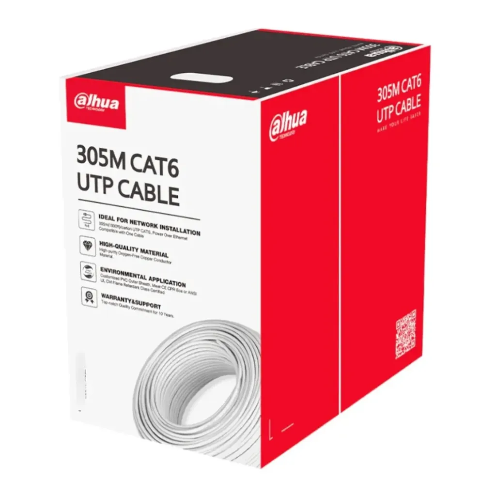 [021980] [DH-PFM920I-6UN-C-gray] Dahua - Cable UTP CAT6 (Categoria 6) 100% Cobre Interior 0.53MM Gris [Caja 305 Metros]