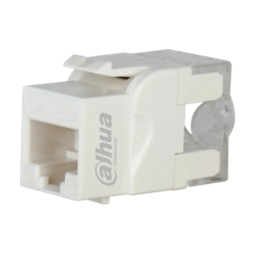 [021991] [DH-PFM3970-5EU-white] Dahua - Conector Keystone Jack Coupler Sin Blindaje RJ45 CAT5e (Categoria 5e) ANSI/TIA568.2-D Punch-Down (Blanco) [50 Unidades]