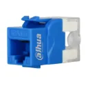 [DH-PFM3970-6U-blue] Dahua - Conector Keystone Jack Coupler Sin Blindaje RJ45 CAT6 (Categoria 6) ANSI/TIA568.2-D Punch-Down (Azul) [50 Unidades]