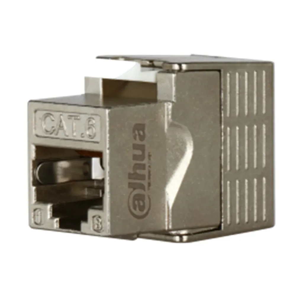 [021997] [DH-PFM3970-6F-gray] Dahua - Conector Keystone Jack Coupler Blindado RJ45 CAT6 (Categoria 6) ANSI/TIA568.2-D Ponchado Rapido (Gris) [50 Unidades]