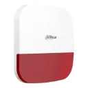[DHI-ARA13-W2(R)] Dahua - Sirena Inalámbrica para Exterior con Estrobo Rojo 110dB Múltiples Sonidos de Alarma (Fuego Intrusión Pánico Médica) IP65 Alarma de Batería Baja Frecuencia 433MHz [Bateria 4 x CR123A]