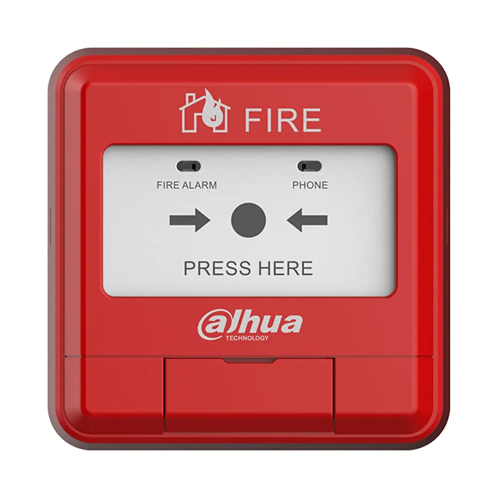 [DHI-HY-1200] Dahua - Estacion Manual de Alarma de Emergencia Direccionable de 2 Hilos Sin Polaridad DC24V [WisuAlarm]