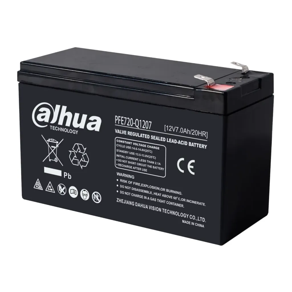 [DH-PFE720-Q1207] Dahua - Batería Sellada Recargable 12V 7Ah AGM Libre de Mantenimiento