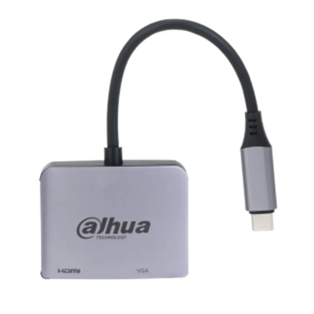 [061659] [DH-TC32] Dahua - Adaptador Convertidor USB 3.1 Tipo C a HDMI + VGA Conexión Plug and Play Carcasa Metálica