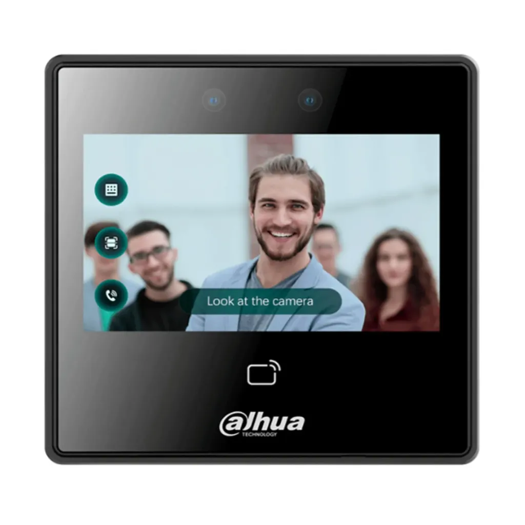 [DHI-ASI3213A-W] Dahua - Control de Acceso con Pantalla de 4.3" y Reconocimiento Facial (3.000 Usuarios 3.000 Rostros 5.000 Tarjetas IC Mifare 3.000 Claves 300.000 Registros) Comunicación TCP/IP y Wi-Fi para Interiores [Serie FACT]