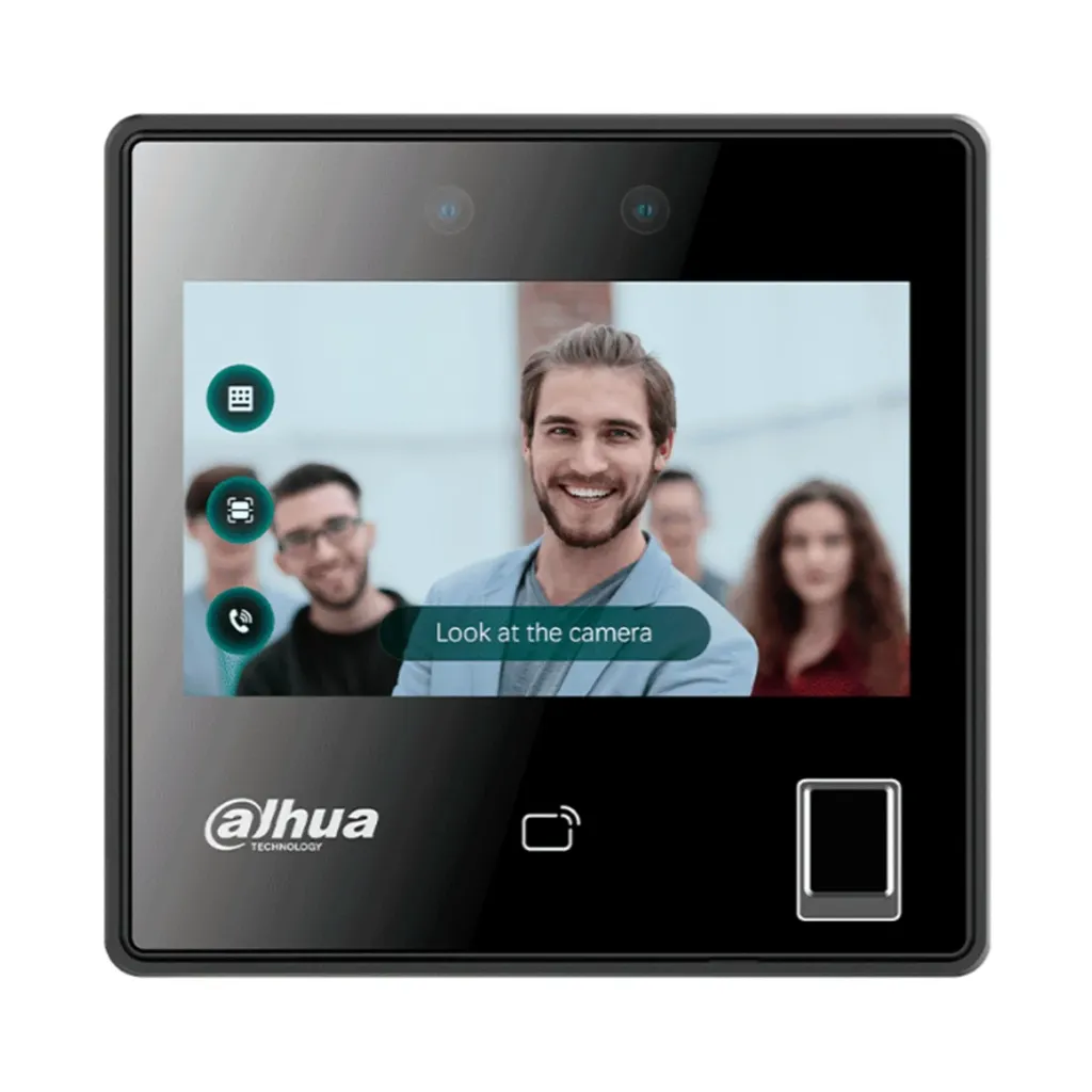 [DHI-ASI3214A-W] Dahua - Control de Acceso con Pantalla de 4.3" y Reconocimiento Facial (3.000 Usuarios 3.000 Rostros 5.000 Tarjetas IC Mifare 3.000 Claves 5.000 Huellas 300.000 Registros) Comunicación TCP/IP y Wi-Fi para Interiores [Serie FACT]