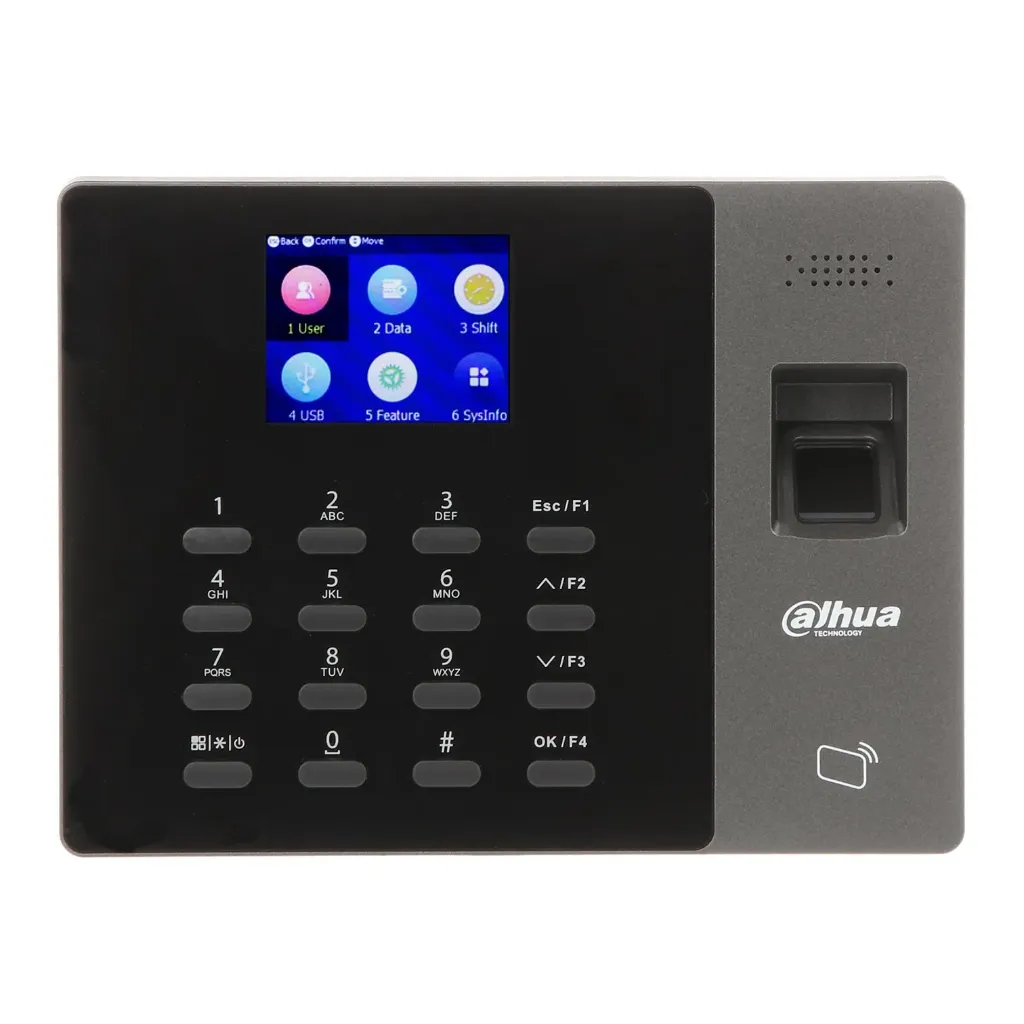 [090326] [DHI-ASA2212GL-D] Dahua - Control de Asistencia con Pantalla de 2.4" y Batería Incluida (3.000 Usuarios 3.000 Claves 3.000 Tarjetas ID 3.000 Huellas 100.000 Registros) Comunicación TCP/IP Registro Automático Registro P2P y DHCP Puerto USB para Interiores