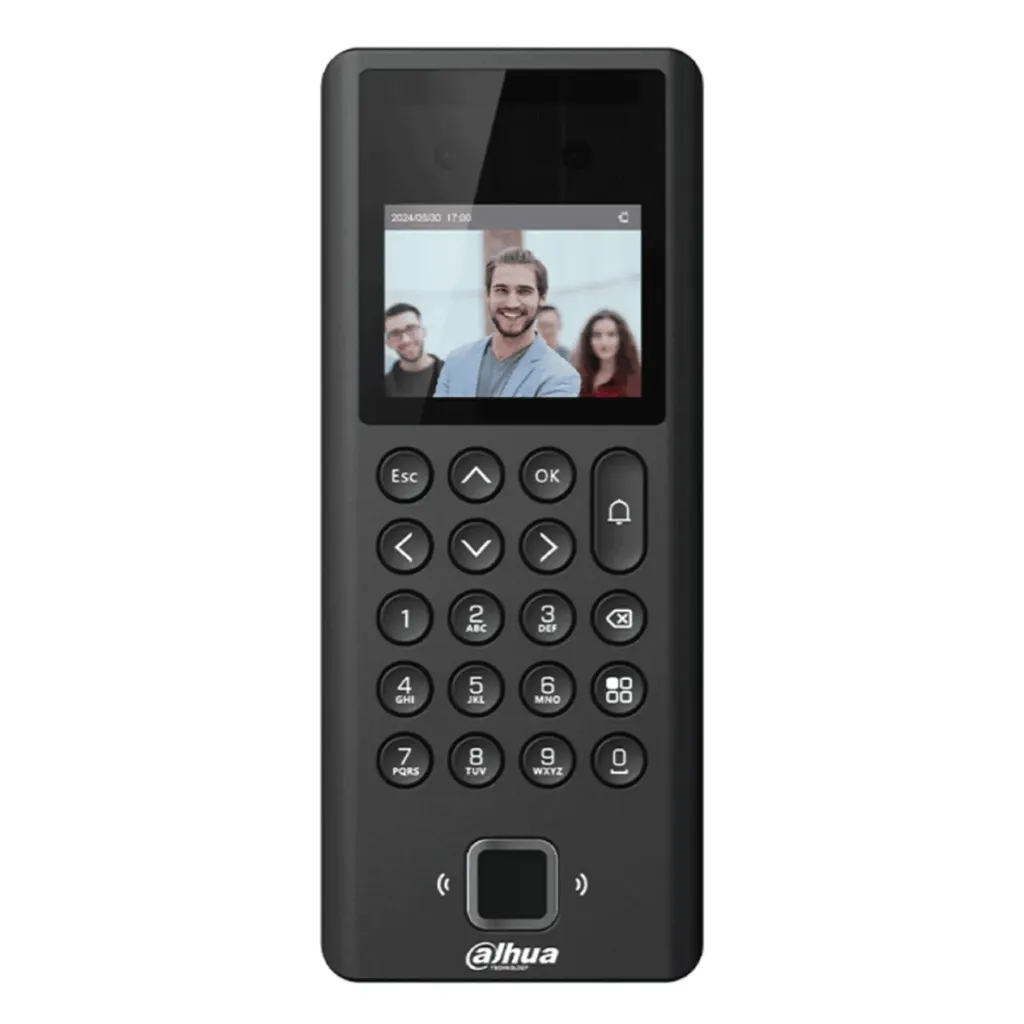 [090327] [DHI-ASI3204E-W] Dahua - Control de Acceso y Asistencia con Pantalla de 2.4" con Reconocimiento Facial (1.000 Usuarios 1.000 Claves 3.000 Tarjetas IC Mifare 3.000 Huellas 100.000 Registros) Comunicación TCP/IP y Wi-Fi para Interiores [Serie ASI3E]