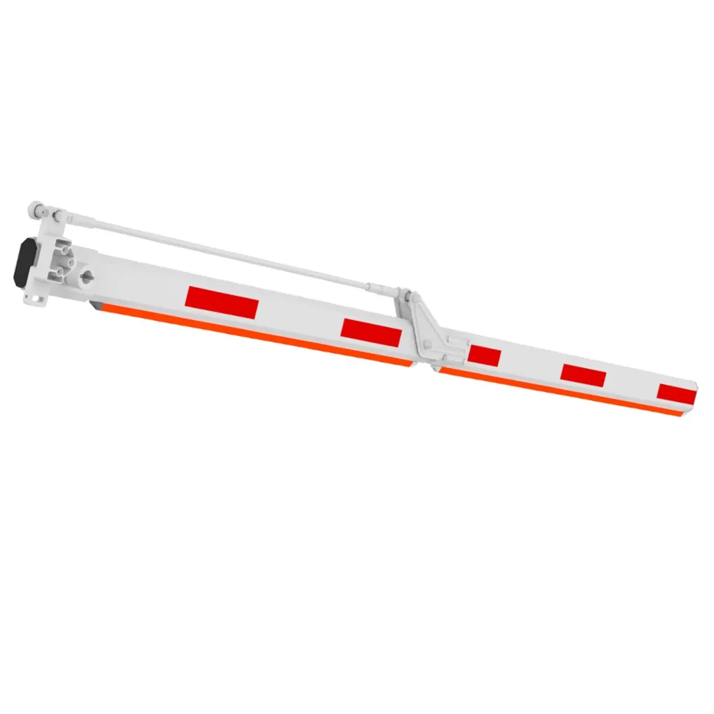 [IPMECD-0261-M2020-LED] Dahua - Brazo Articulado Plegable de 4 Metros en 2 Secciones de 2 Metros de Aluminio para Barrera Vehicular Motorizada con Tira de Goma Elástica y Franja de LED Rojo y Verde Peso Aproximado 8.4 kg Compatible Serie IPMECD-2061