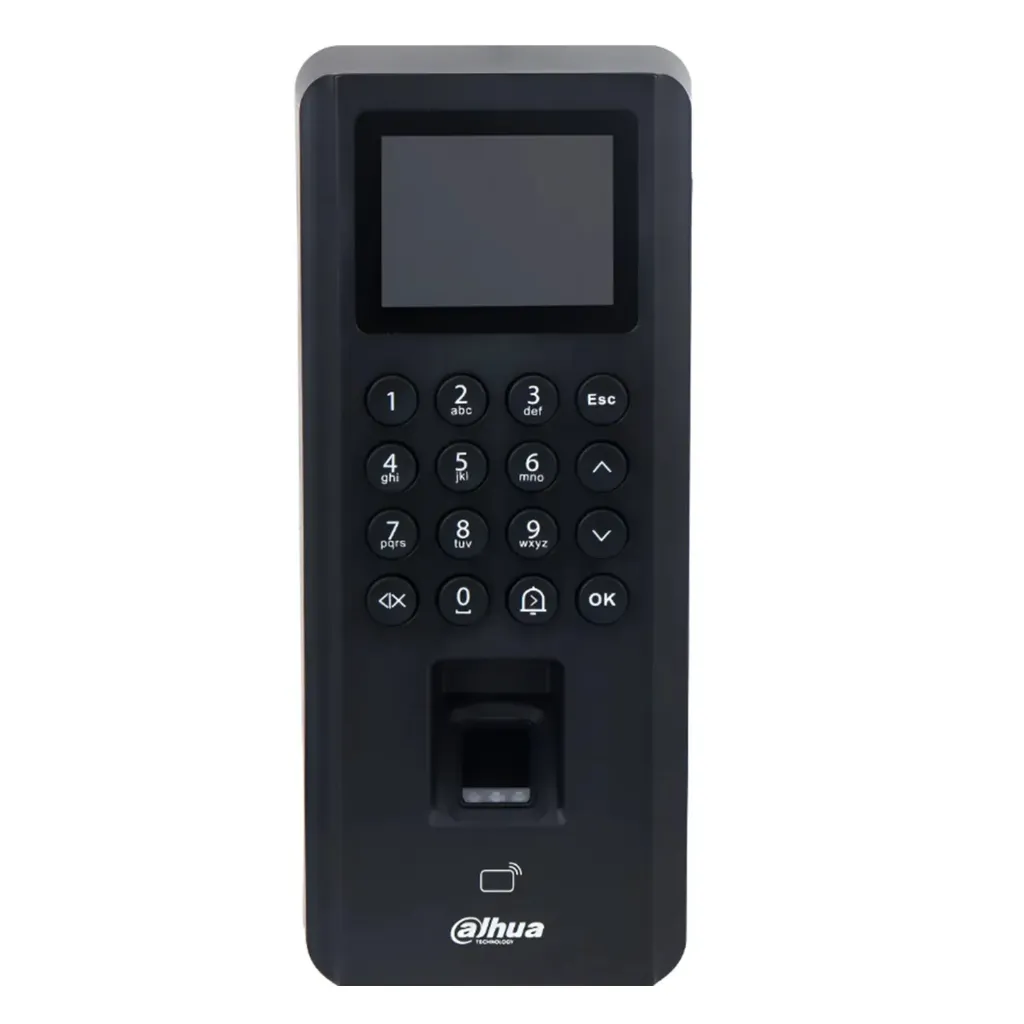 [090470] [DHI-ASI2212J] Dahua - Control de Acceso con Pantalla de 2.4" (5.000 Usuarios 5.000 Claves 5.000 Tarjetas IC Mifare 3.000 Huellas 100.000 Registros) Comunicación TCP/IP Registro Automático Registro P2P y DHCP para Interiores [Serie ASI2]