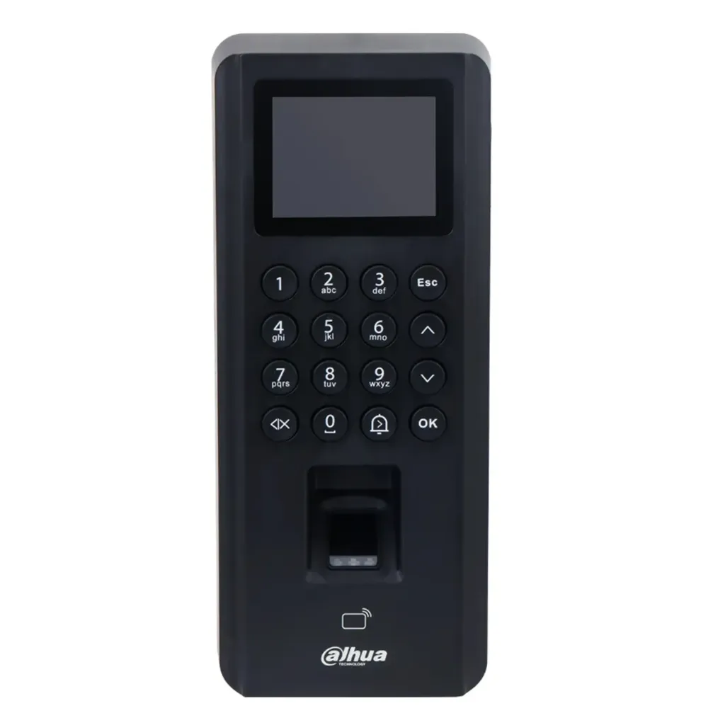 [DHI- ASI2212J-D] Dahua - Control de Acceso con Pantalla de 2.4" (5.000 Usuarios 5.000 Claves 5.000 Tarjetas ID 3.000 Huellas 100.000 Registros) Comunicación TCP/IP Registro Automático Registro P2P y DHCP para Interiores [Serie ASI2]