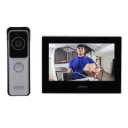 [DHI-KTW02] Dahua - Kit de Videoportero con Puerto PoE IP y Wi-Fi Monitor de 7" Frente de Calle con Cámara de [2Mp] Ranura MicroSD hasta (max. 256 GB) Apertura de Puerta Soporta Hasta 3000 Tarjetas IC Mifare