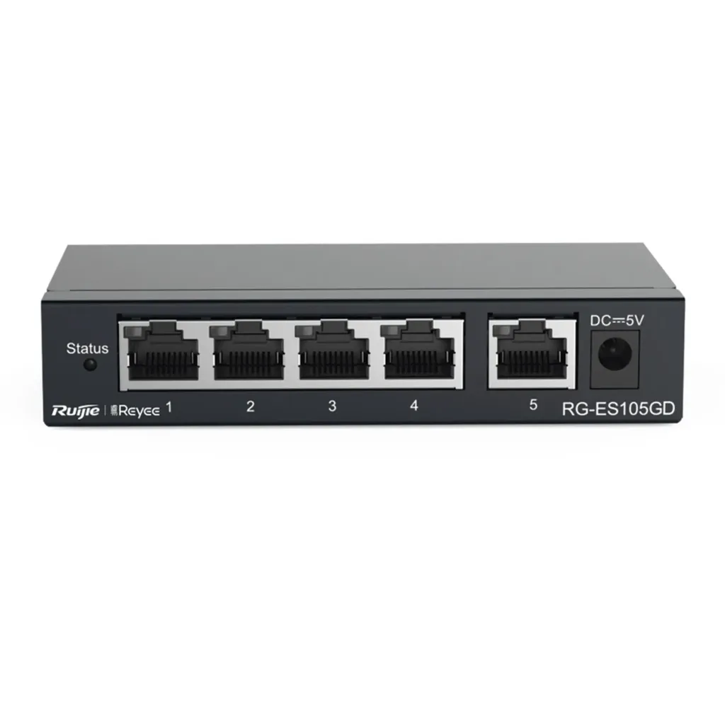 [021620] [RG-ES105GD] Ruijie/Reyee - SMB Switch 5 Puertos Gigabite 10/100/1000Mbps