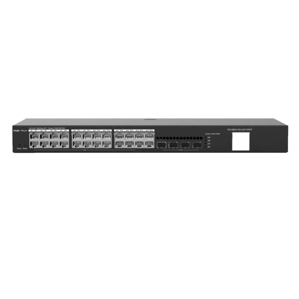 [021634] [RG-NBS3100-24GT4SFP-V2] Ruijie/Reyee - SMB Switch Administrable L2 Rackeable 24 Puertos Eth 1G 4 Puertos SFP 4094 VLANS