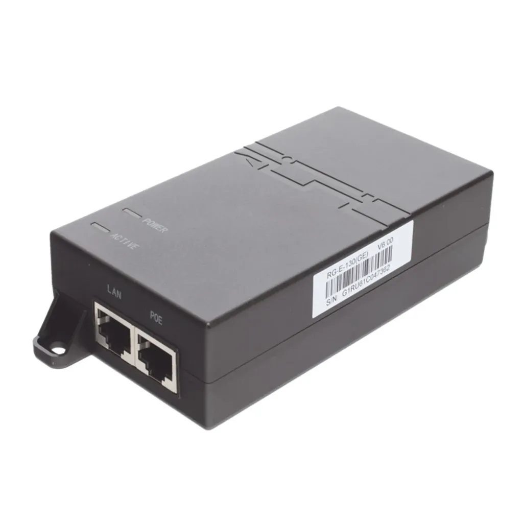[021656] [RG-E-130(GE)] Ruijie/Reyee - SME Inyector PoE Estándar 802.3at Gigabit (53V - 0.6 A - 30w)