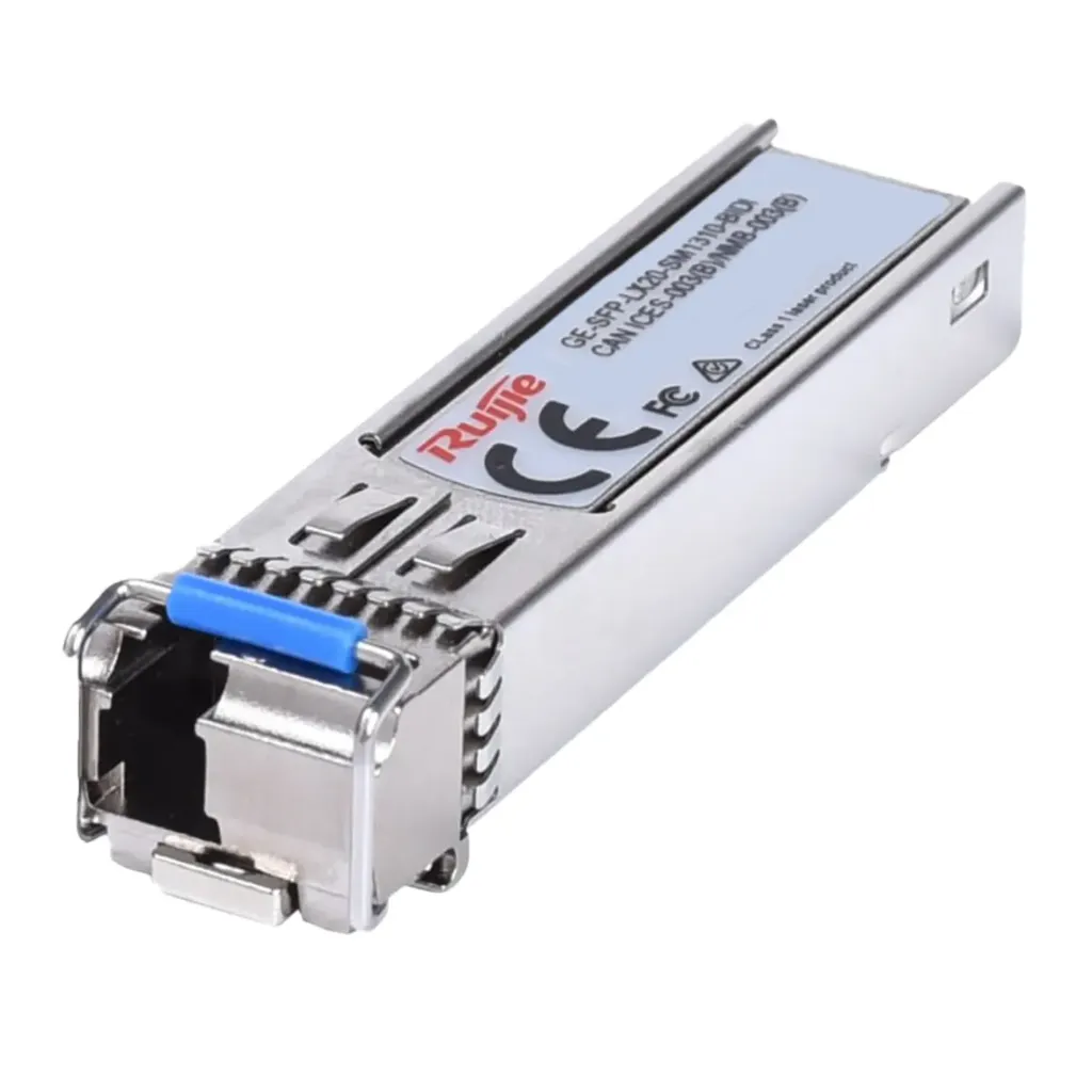 [021661] [GE-SFP-LX20-SM1310-BIDI] Ruijie/Reyee - SME Módulo Transceptor GE-SFP-LX20-SM1310-BIDI 1000BASE-LX SFP 1310nm-TX/1550nm-RX 20-km DDM Simplex LC SMF
