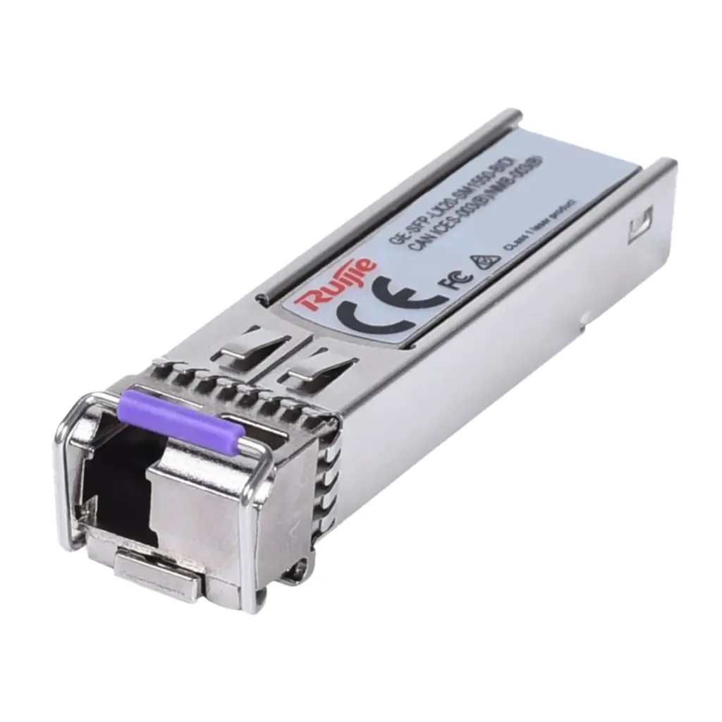 [021662] [GE-SFP-LX20-SM1550-BIDI] Ruijie/Reyee - SME Módulo Transceptor GE-SFP-LX20-SM1550-BIDI 1000BASE-LX SFP 1550nm-TX/1310nm-RX 20-km DDM Simplex LC SMF