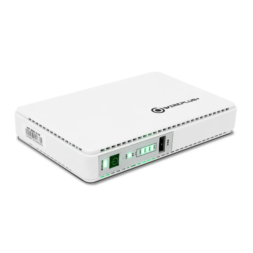 [060976] [WP-MINI-21W] Wireplus - Mini UPS 21w 2200Mahx4 120v/ac  input output USB 5v Dc 9V o 12v poe 15V/24V