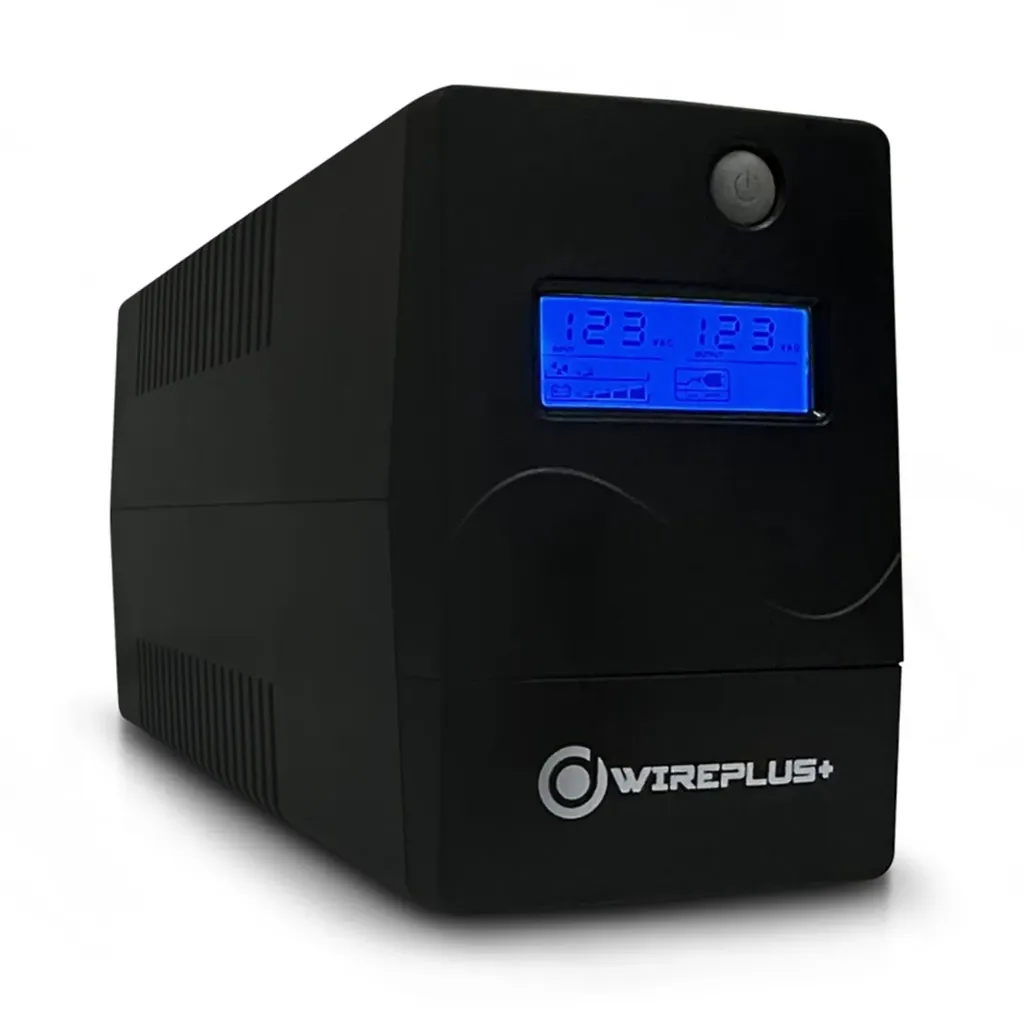 [WP-750VA] Wireplus - UPS Interactivo 750VA 380W con Pantalla LCD 120V [4] Tomas