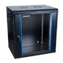 [WM6409-450-BLACK] Onlink - Rack de Pared [9U] Cerrado Fijo 600x450x501mm con 3 Cerraduras y Puerta de Vidrio [Negro]