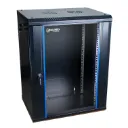 [WM6412-450-BLACK] Onlink - Rack de Pared [12U] Cerrado Fijo 600x450x635mm con 3 Cerraduras y Puerta de Vidrio [Negro]