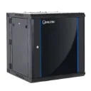 [WMG6512-550-BLACK] Onlink - Rack de Pared [12U] Cerrado Abatible 600x550x635mm con 3 Cerraduras y Puerta de Vidrio [Negro]