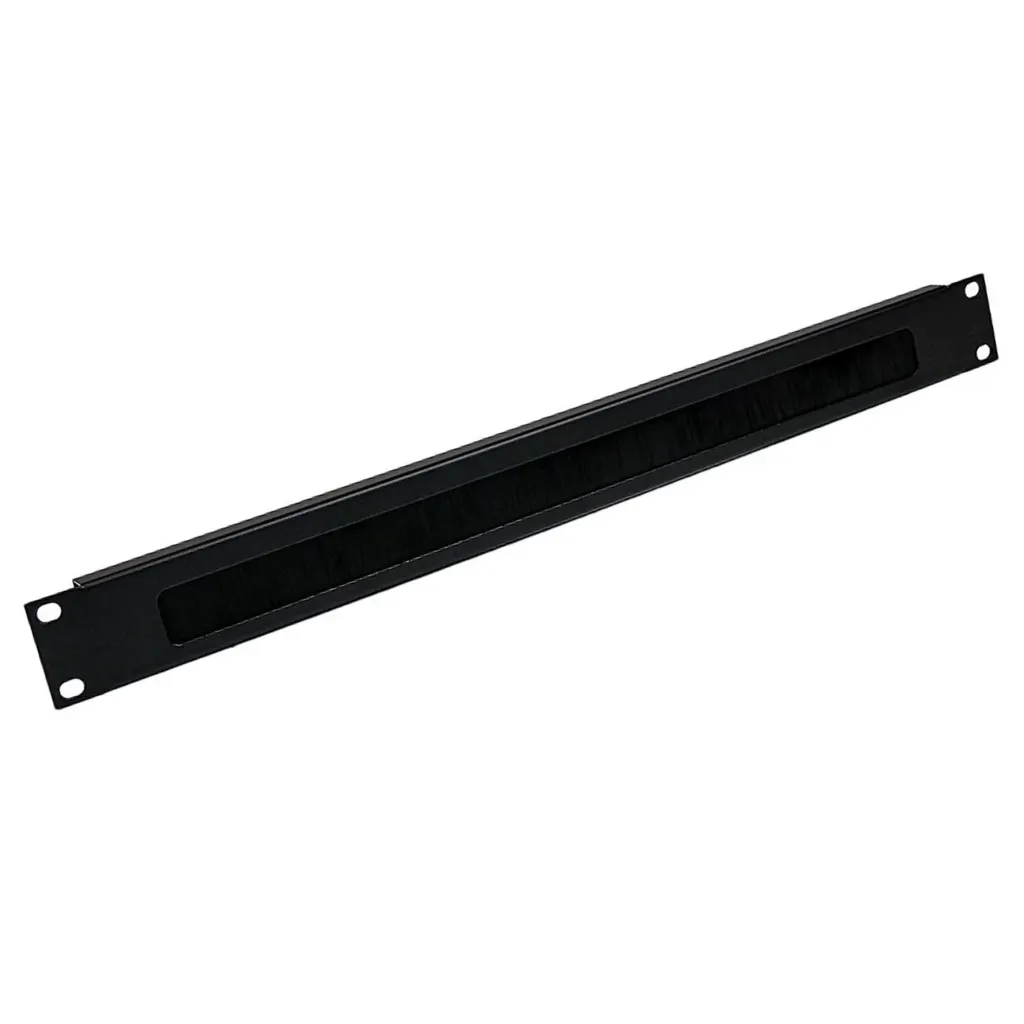 [020748] [PC1U] Onlink - Panel Organizador Pasacables con Cepillo Horizontal 1U 19" Metalico con Tornillos y Tuercas