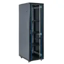 [AS6842-VDM/600x800-BLACK] Onlink - Rack de Piso [42U] Cerrado 600x800x2054mm con Puerta Frontal de Vidrio y Doble Puerta Trasera de Malla [Negro]