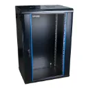 [WM6415-450-BLACK] Onlink - Rack de Pared [15U] Cerrado Fijo 600x450x769mm con 3 Cerraduras y Puerta de Vidrio [Negro]