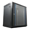 [WM6418] Onlink - Rack de Pared [18U] Cerrado Fijo 600x450x901mm con 3 Cerraduras y Puerta de Vidrio [Negro]