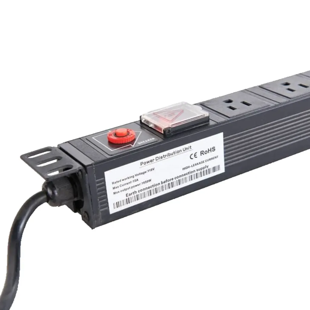[020908] [PDU-15AEU8T] Onlink - Regleta Rack PDU 1U 8 Tomas 15Amp 110V 1650W 483x44x44mm