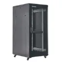 [A36832-MDM/600x800-BLACK] Onlink - Rack de Piso [32U] Cerrado 600x800x1609mm con Puerta Frontal de Malla y Doble Puerta Trasera de Malla [Negro]