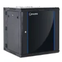 [WMG6515-550-BLACK] Onlink - Rack de Pared [15U] Cerrado Abatible 600x550x769mm con 3 Cerraduras y Puerta de Vidrio [Negro]