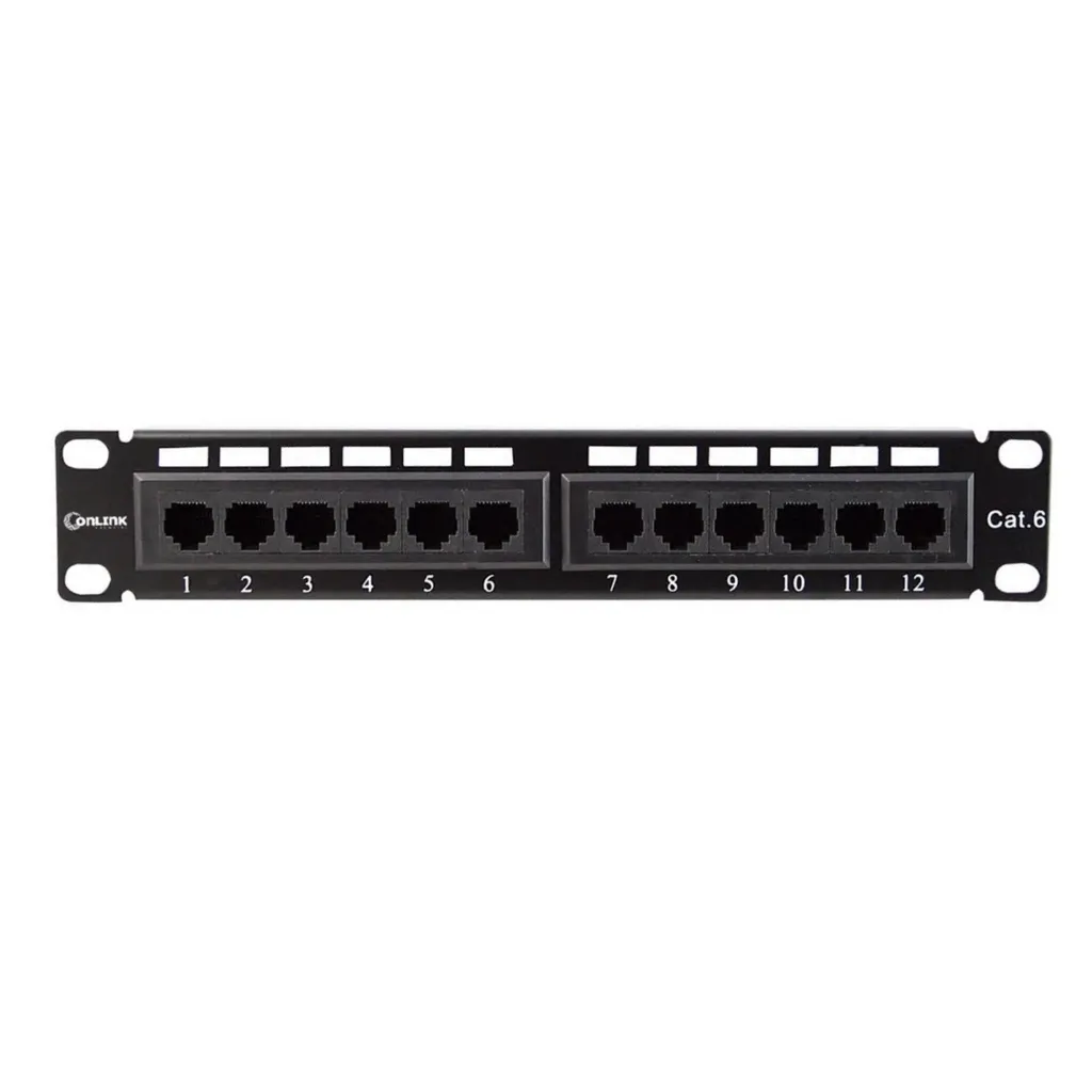 [021150] [PN-UTP612-Mini] Onlink - Mini Patch Panel 12 Puertos 10" 1U CAT6 (Categoria 6)