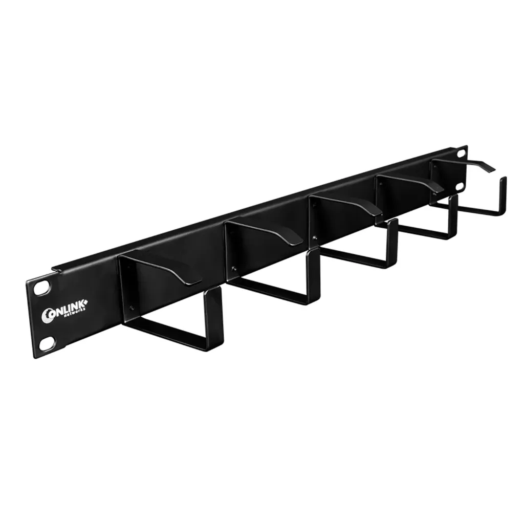 [021388] [OHM1U-ANI] Onlink - Organizador de Cables Horizontal 1U 19" Tipo Anillo